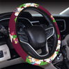 Hawaiian Themed Pattern Print Design H06 Steering Wheel Cover with Elastic Edge