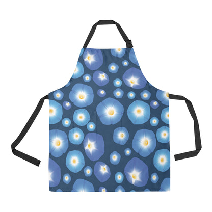 Morning Glory Pattern Print Design 02 Apron with Pocket