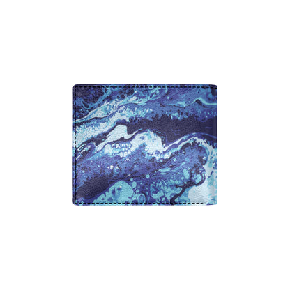 Ocean Liquid Pattern Print Design A03 Men's ID Card Wallet