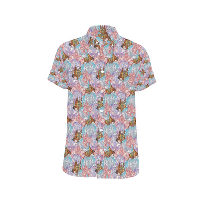 Christian Pattern Print Design 03 Men's Short Sleeve Button Up Shirt