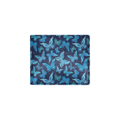Butterfly Pattern Print Design 03 Men's ID Card Wallet