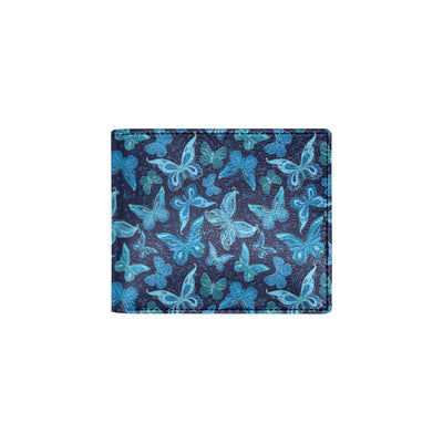 Butterfly Pattern Print Design 03 Men's ID Card Wallet