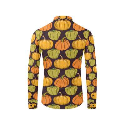 Pumpkin Pattern Print Design A01 Men's Long Sleeve Shirt