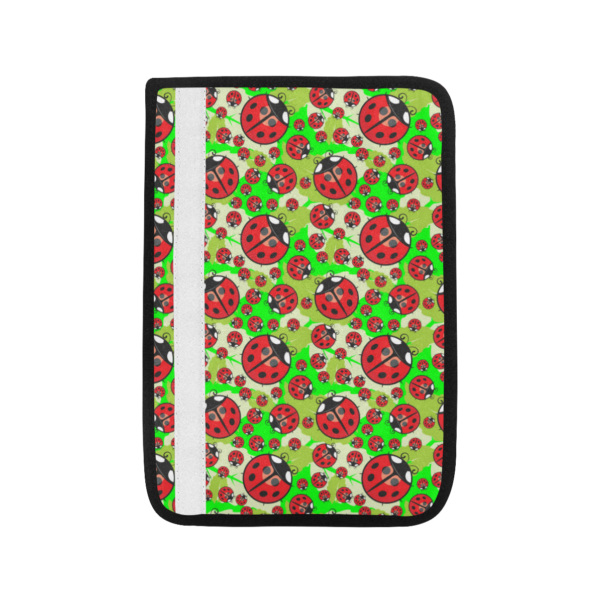 Ladybug with Leaf Print Pattern Car Seat Belt Cover