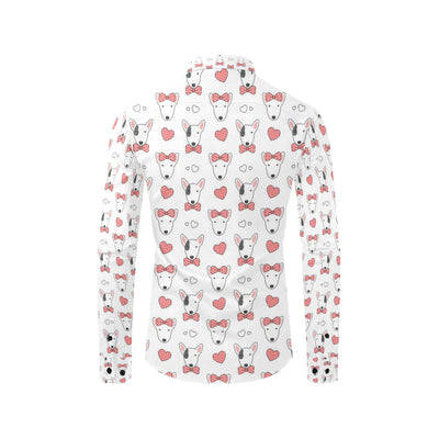 Bull Terriers Pattern Print Design 08 Men's Long Sleeve Shirt