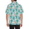 Llama Cactus Pattern Print Design 08 Men's Hawaiian Shirt