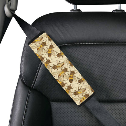 Bee Pattern Print Design BEE05 Car Seat Belt Cover