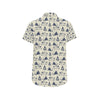 Campfire Pattern Print Design 01 Men's Short Sleeve Button Up Shirt