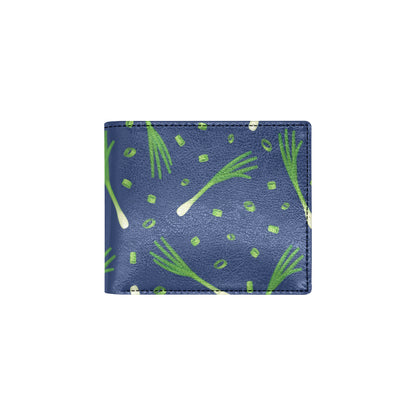 Leek Pattern Print Design 02 Men's ID Card Wallet