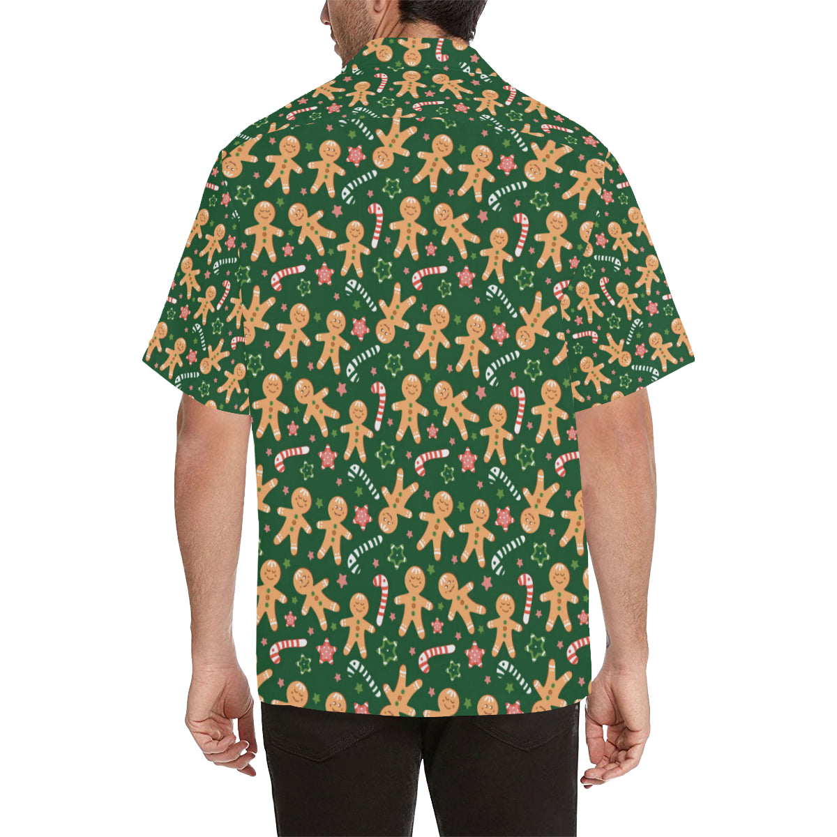 Gingerbread Pattern Print Design 04 Men's Hawaiian Shirt