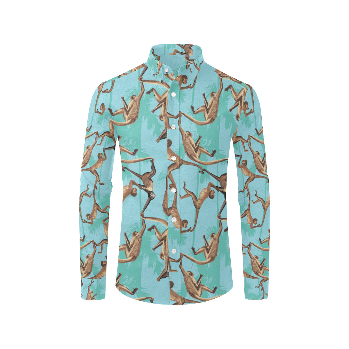 Monkey Pattern Print Design 04 Men's Long Sleeve Shirt
