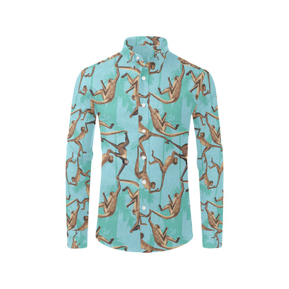 Monkey Pattern Print Design 04 Men's Long Sleeve Shirt