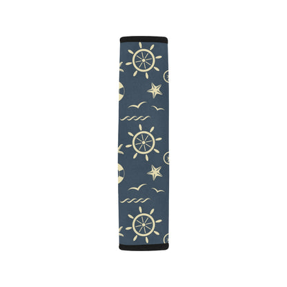 Nautical Pattern Print Design A01 Car Seat Belt Cover