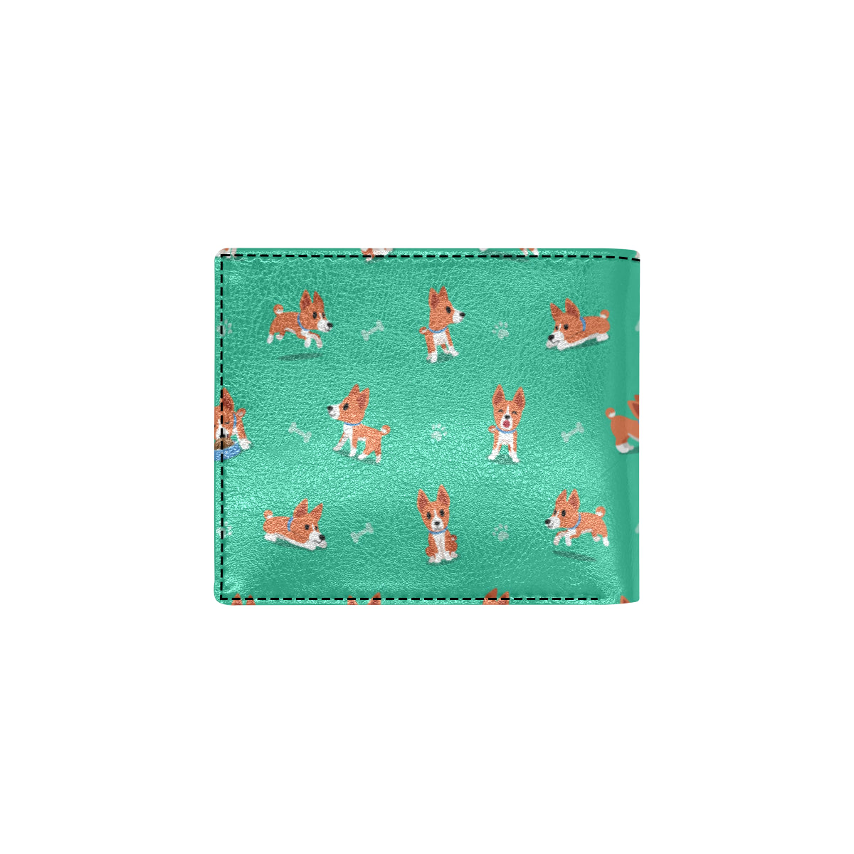 Basenji Pattern Print Design 02 Men's ID Card Wallet