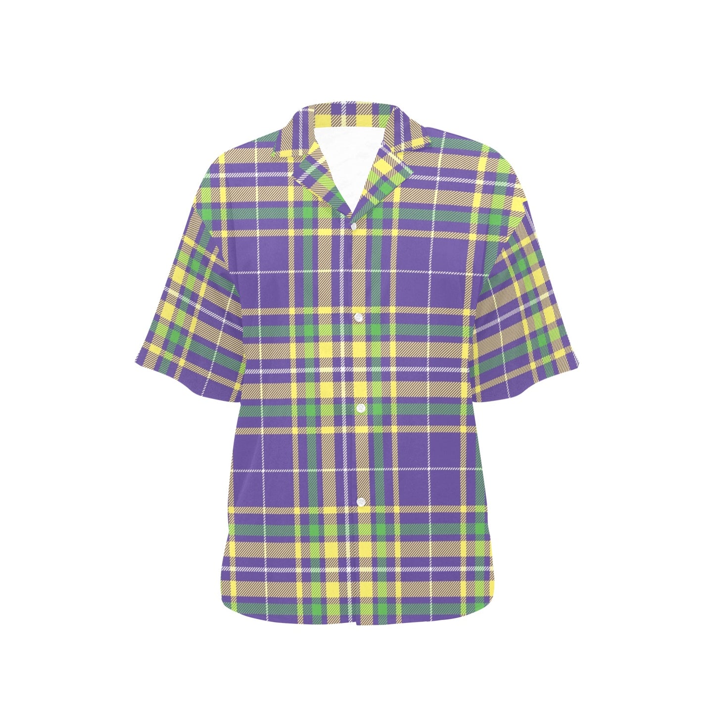 Mardi Gras Pattern Print Design 010 Women's Hawaiian Shirt