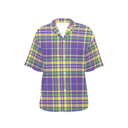 Mardi Gras Pattern Print Design 010 Women's Hawaiian Shirt