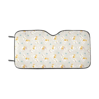 Russell Terriers Print Design LKS306 Car front Windshield Sun Shade