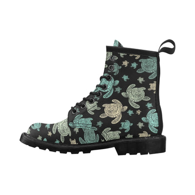 Sea Turtle Stamp Pattern Women's Boots