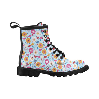 Morning Glory Pattern Print Design MG06 Women's Boots