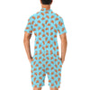 Brow Sea Turtle Print Pattern Men's Romper