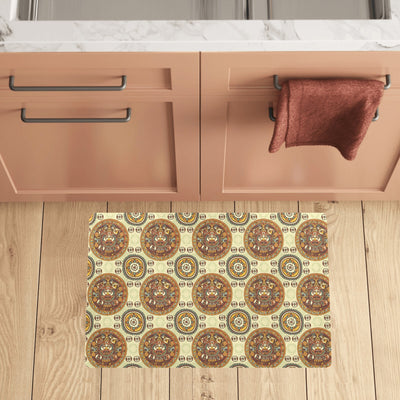 Calendar Aztec Themed Print Pattern Kitchen Mat