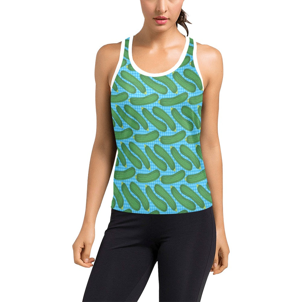 Zucchini Print Design LKS301 Women's Racerback Tank Top