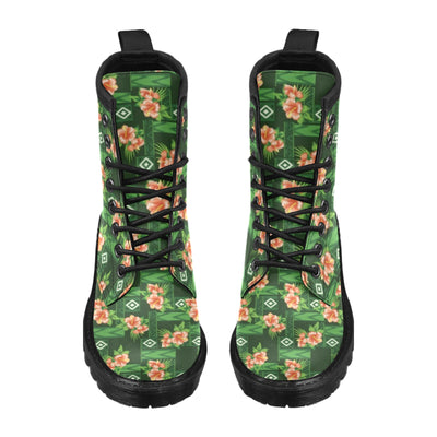 Hibiscus Pattern Print Design HB05 Women's Boots