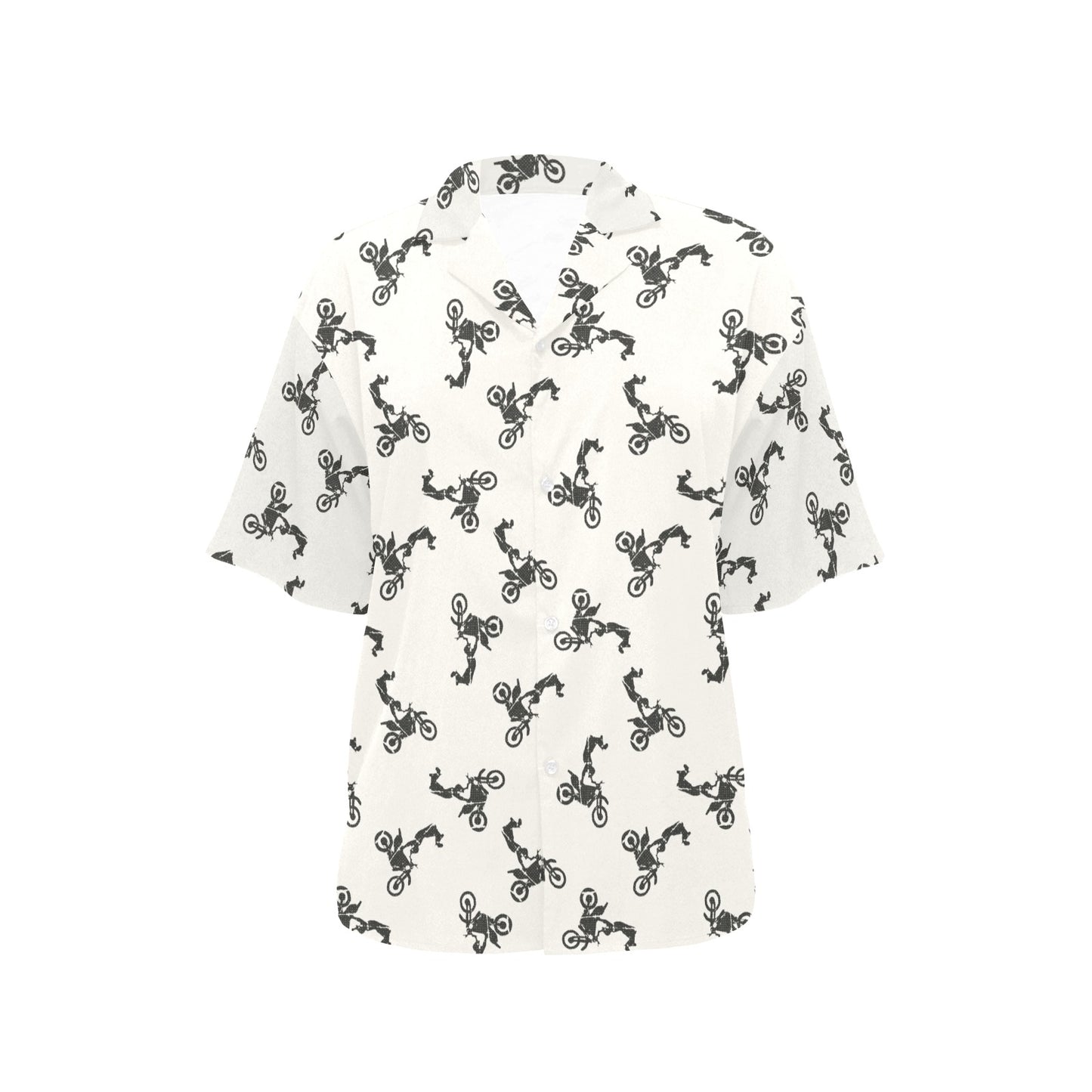 Motocross Pattern Print Design 03 Women's Hawaiian Shirt
