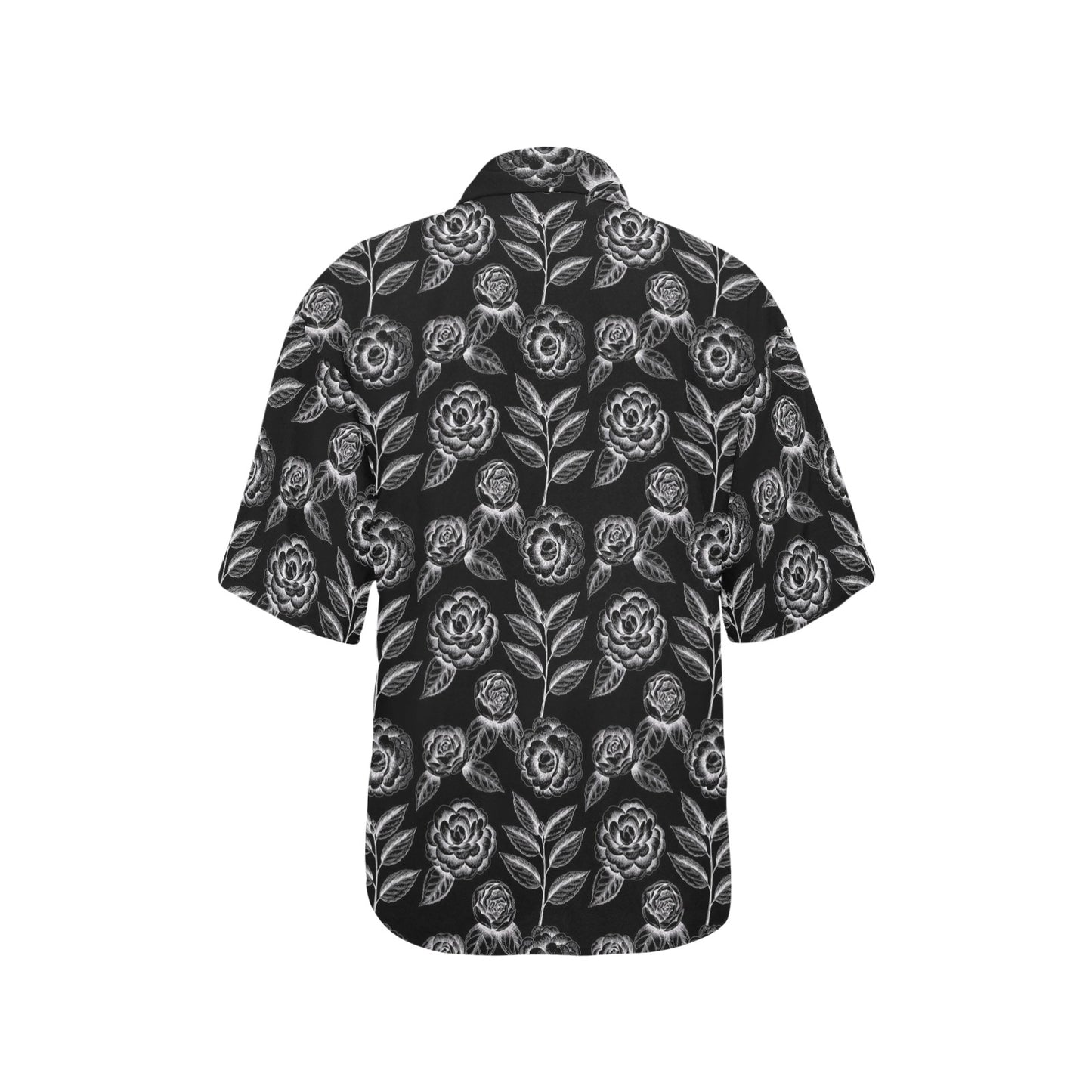 Camellia Pattern Print Design 02 Women's Hawaiian Shirt
