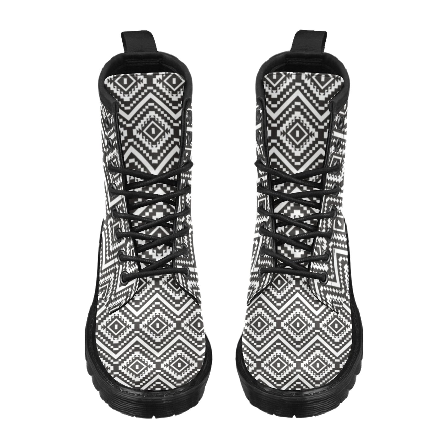 Tribal Pattern Print Design LKS303 Women's Boots