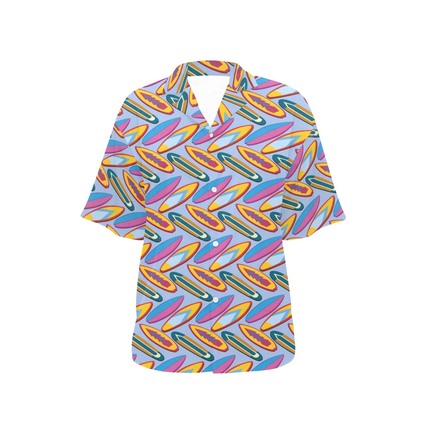 Surfboard Pattern Print Design LKS303 Women's Hawaiian Shirt