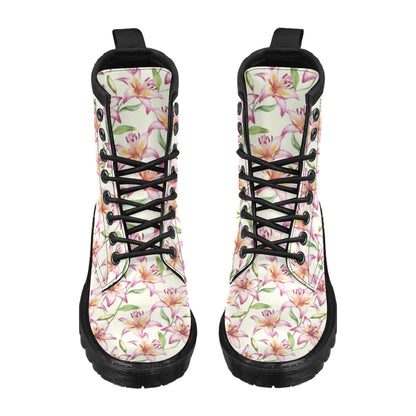 Lily Pattern Print Design LY011 Women's Boots