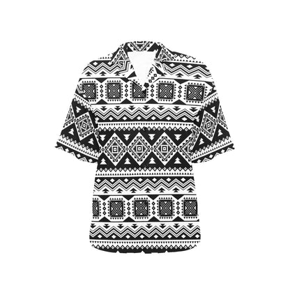 Aztec Pattern Print Design 08 Women's Hawaiian Shirt