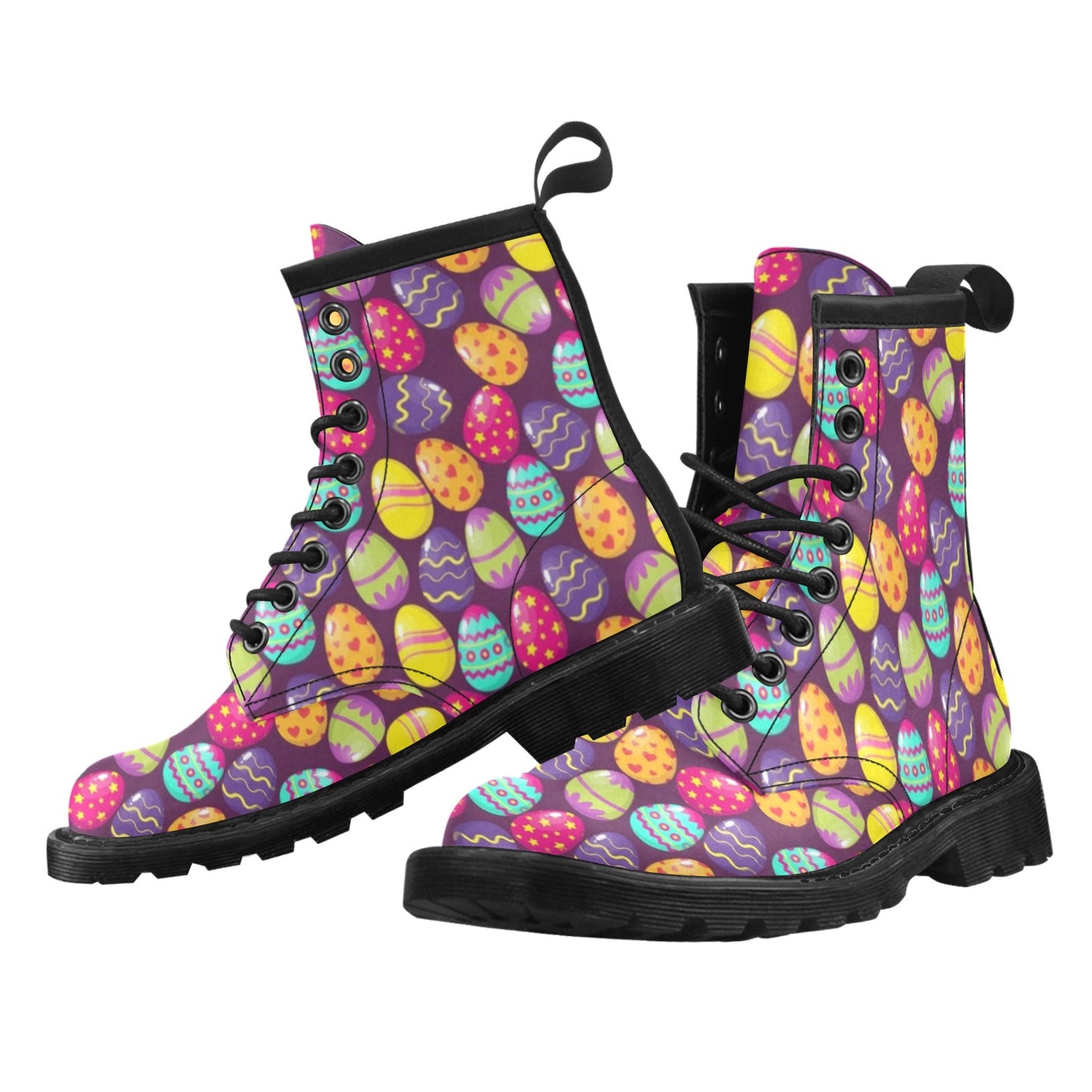 Easter Eggs Pattern Print Design RB04 Women's Boots