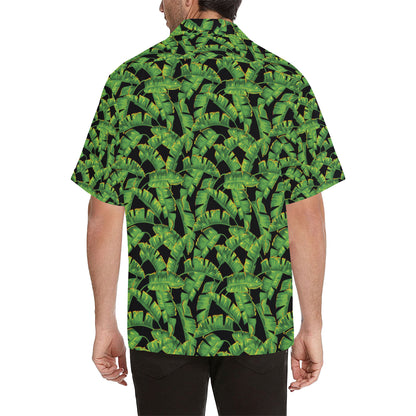 Banana Leaf Pattern Print Design 03 Men's Hawaiian Shirt