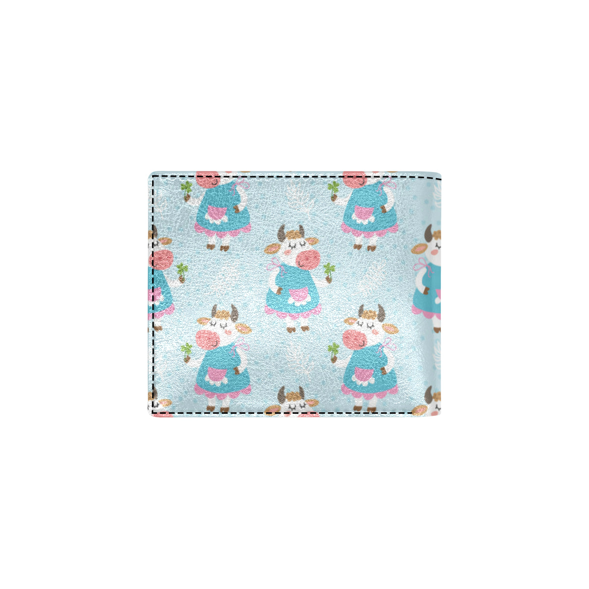 Cattle Happy Pattern Print Design 03 Men's ID Card Wallet