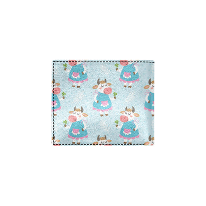Cattle Happy Pattern Print Design 03 Men's ID Card Wallet