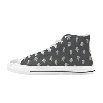 Mummy Print Design LKS305 High Top Women's White Shoes