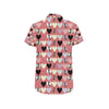 Chihuahua Pattern Print Design 01 Men's Short Sleeve Button Up Shirt