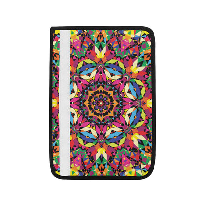 Kaleidoscope Pattern Print Design 02 Car Seat Belt Cover