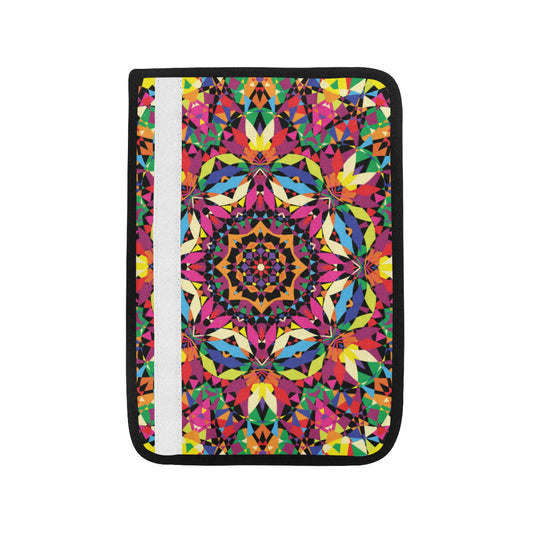Kaleidoscope Pattern Print Design 02 Car Seat Belt Cover
