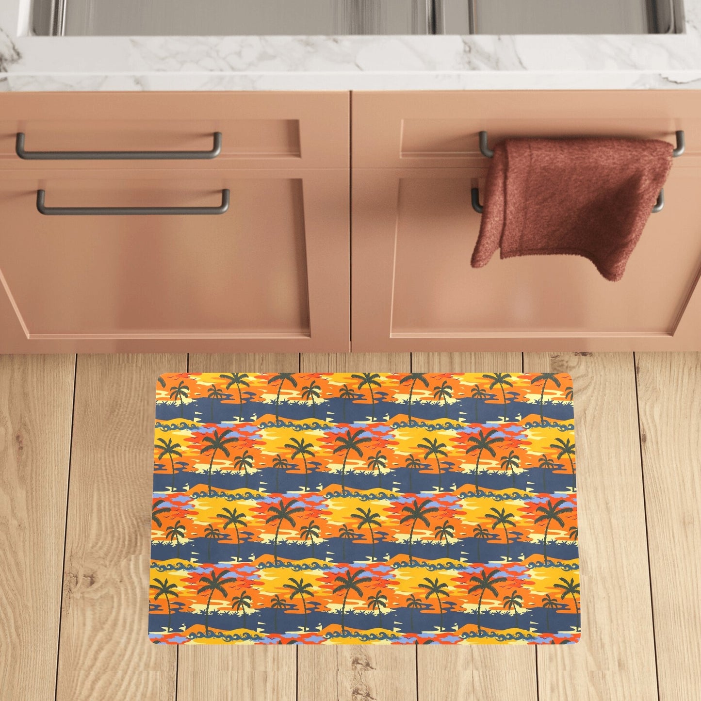 Palm Tree Pattern Print Design PT010 Kitchen Mat