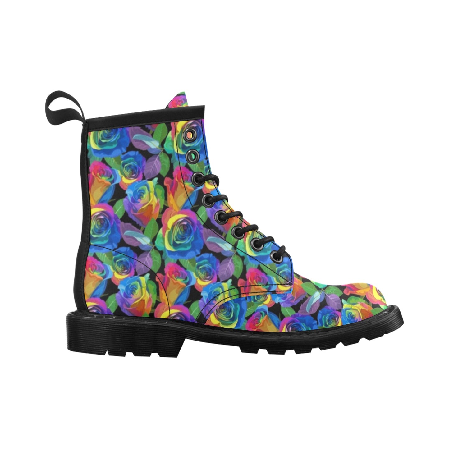 Rose Pattern Print Design RO02 Women's Boots