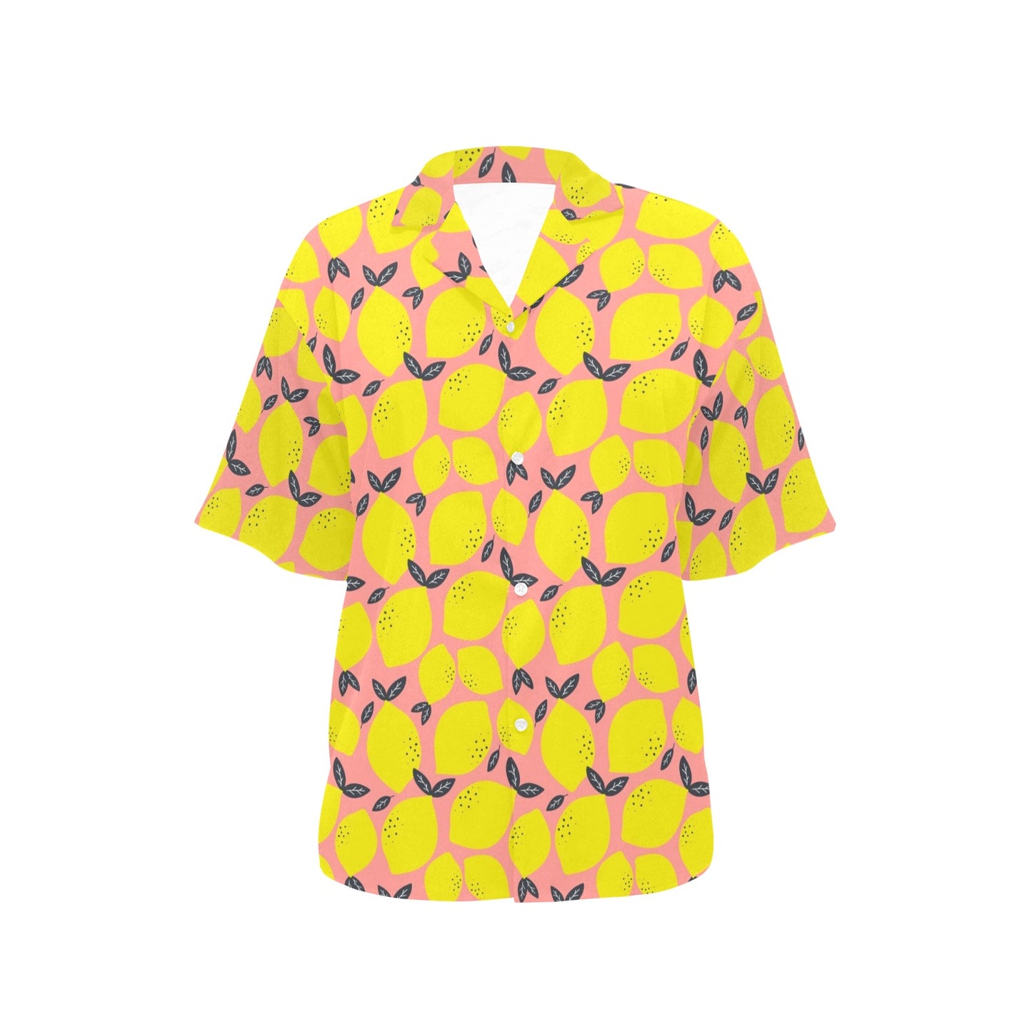 Lemon Pattern Print Design LM03 Women's Hawaiian Shirt