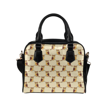 Owl Pattern Print Design A07 Shoulder Handbag