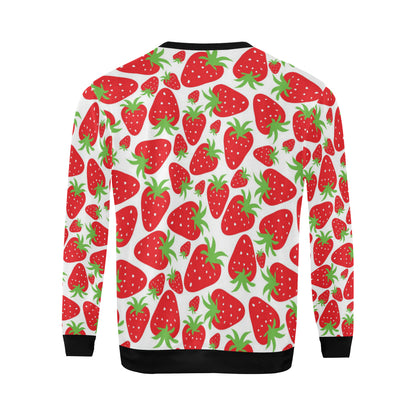Strawberry Pattern Print Design SB01 Men Long Sleeve Sweatshirt