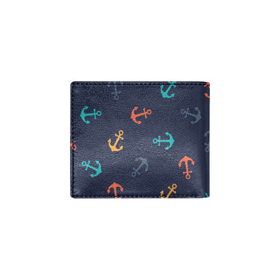 Anchor Pattern Print Design 05 Men's ID Card Wallet