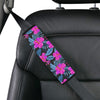 Neon Pink Hibiscus Pattern Print Design HB015 Car Seat Belt Cover