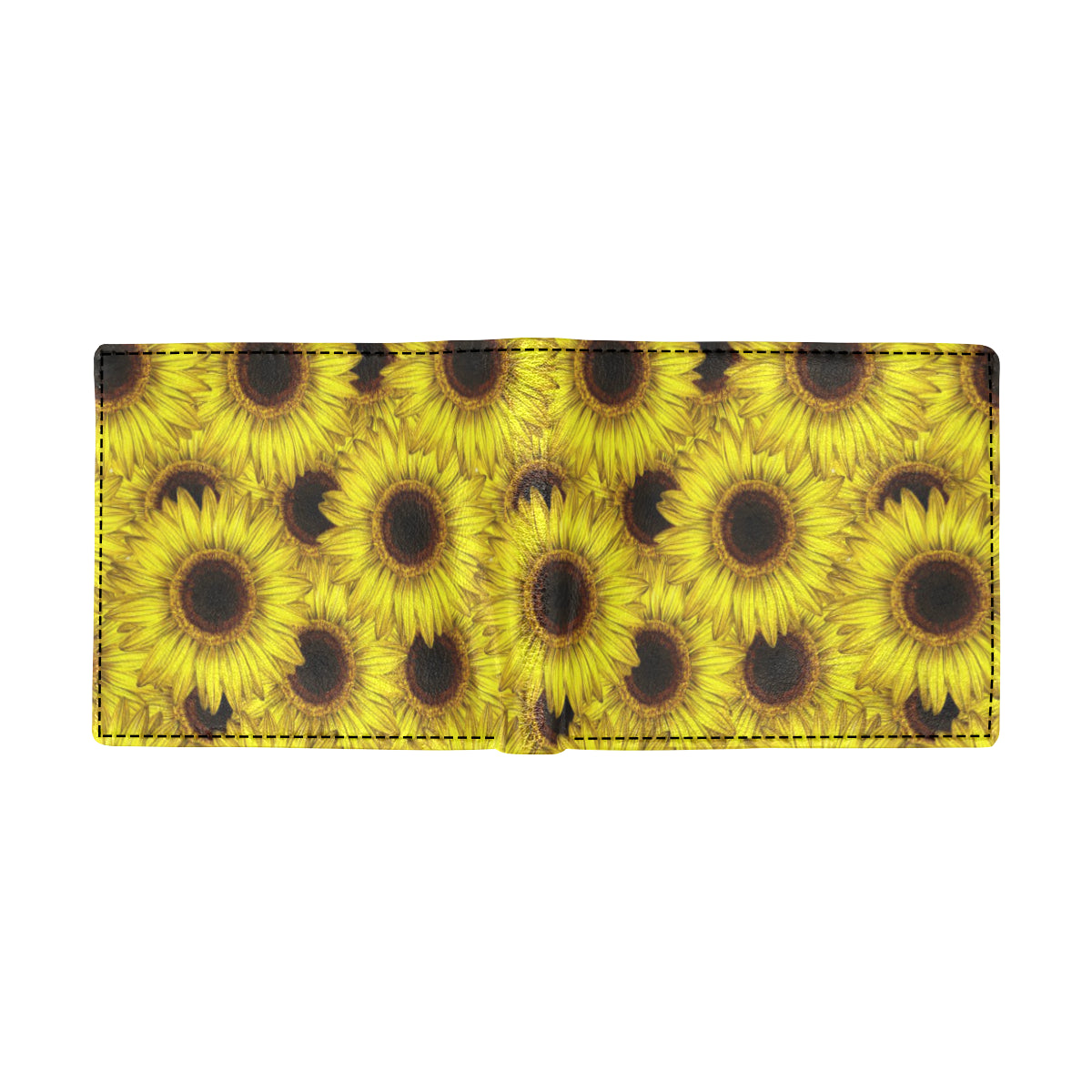 Sunflower Pattern Print Design SF011 Men's ID Card Wallet
