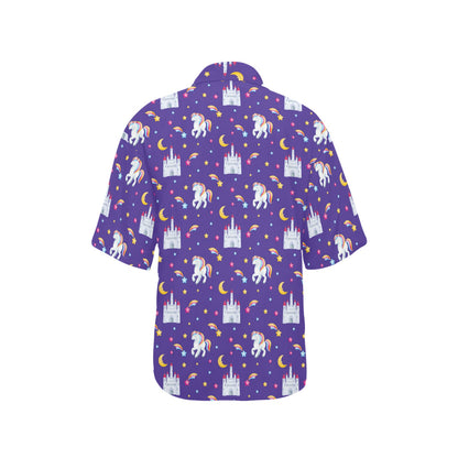 Unicorn Casttle Women's Hawaiian Shirt